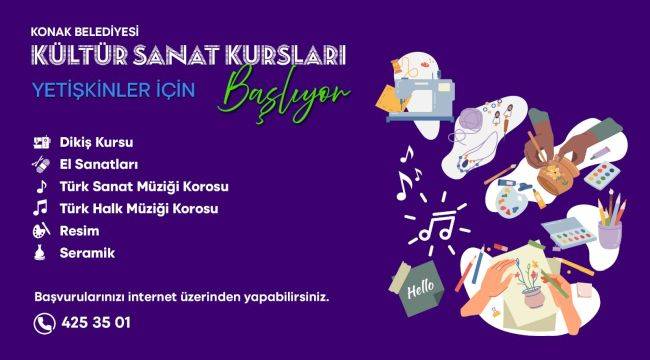 Çok sayıda kurs seçeneği