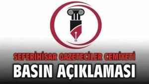 Seferihisar Gazeteciler Cemiyeti Basın Açıklaması